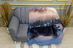Плед «Хаскі взимку. Husky in winter»