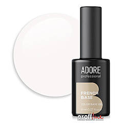 Камуфлююча кольорова база для нігтів Adore Professional French Base №09 молочна, 8 мл