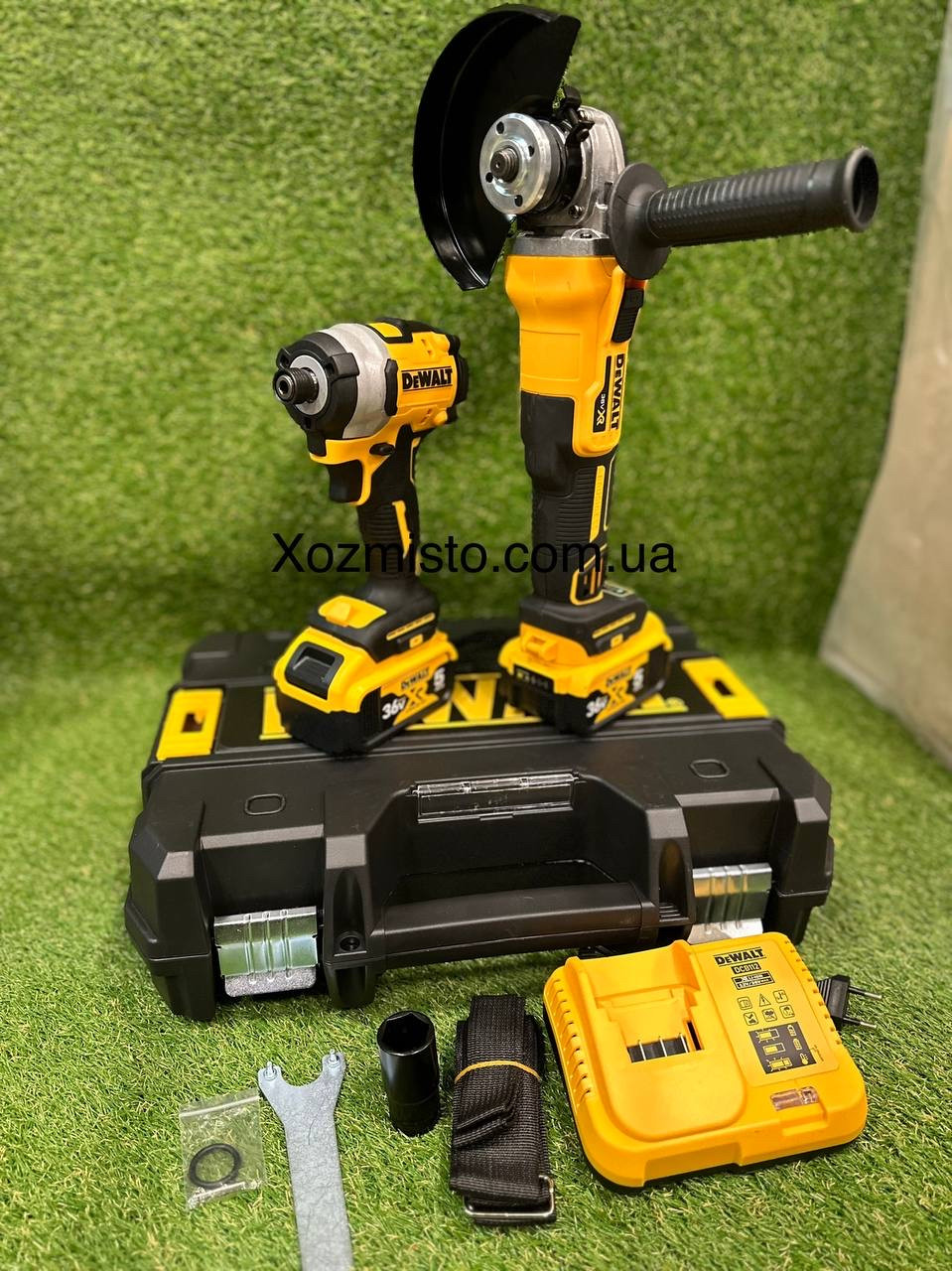 Акумуляторна болгарка DCG409 + Акумуляторний шурупокрут ударів DCD996P DeWalt 36V5А набір інструменту 2в1