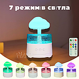 Ультразвуковий зволожувач повітря/нічник/колонка Rainfall Гриб з ефектом дощу та пультом Doctor-101, фото 4