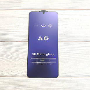 Захисне скло AG Matte Full Glue для Xiaomi Redmi Note 13 5G Матове Чорне із синім відтінком