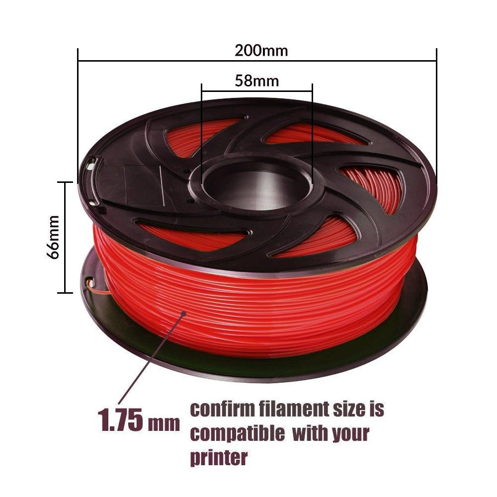 Пластик філамент для 3D-друку UA3D PLA PLUS Red 1.75мм, 1кг, Червоний