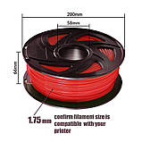 Пластик UA3D PLA+ RED, 1.75мм, 1кг, 330м, 190-220°C, Червоний філамент для 3Д-друку, фото 3