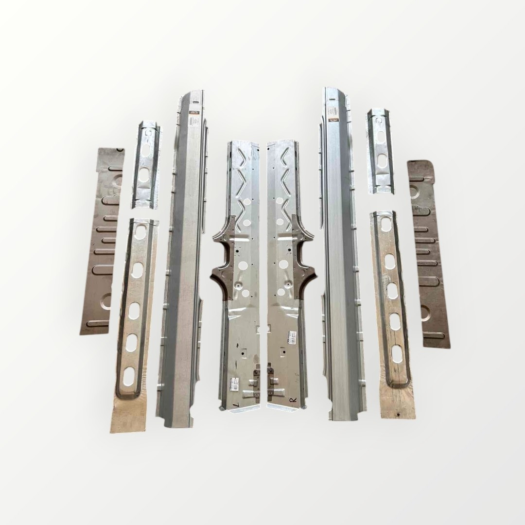 Пороги Део Ланос (підсилювач,з'єднувач,внутр.короб) 10 деталів, фото 1