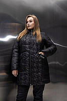 Жіноча зимова куртка, фабрична якість, батал, 58р., див.заміри в описі, на фото