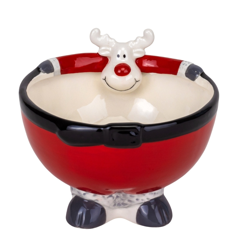 Керамічна піала з різдвяним оленем "Різдвяний олень" 17*17*13,5 см, фото 1
