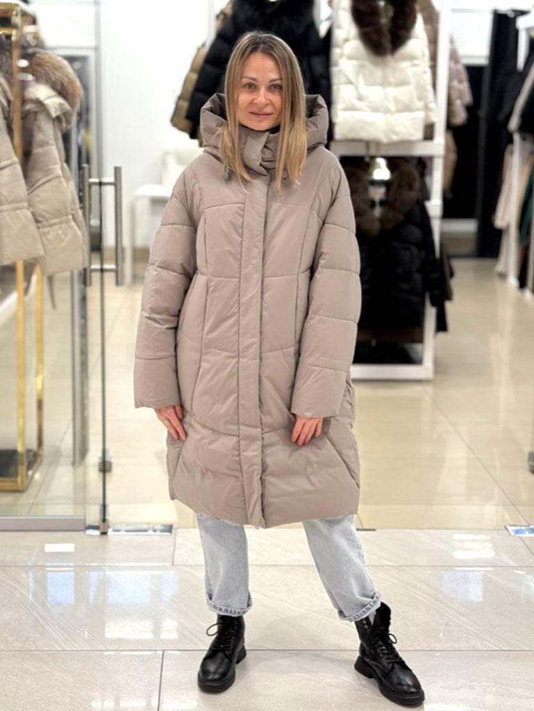 Пуховик TOWMY 9350 grey cappuccino SIZE +