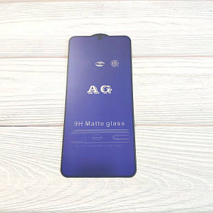 Захисне скло AG Matte Full Glue для Samsung Galaxy A24/ A245 Матове Чорне з синім відтінком