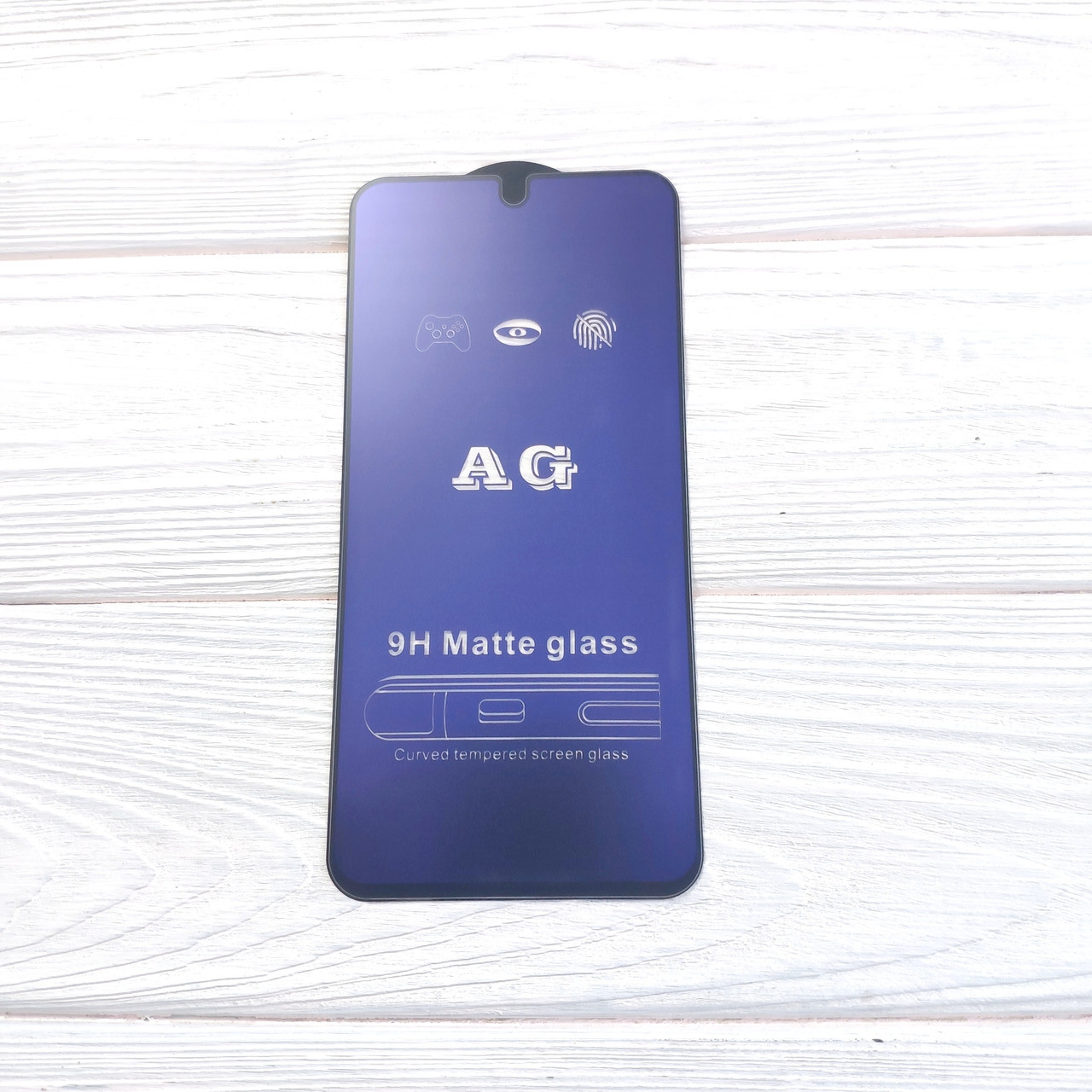 Захисне скло AG Matte Full Glue для Samsung Galaxy A34 / A346 Матове Чорне з синім відтінком