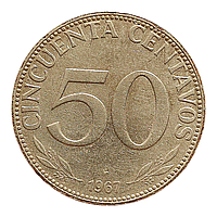Болівія 50 сентаво, 1967