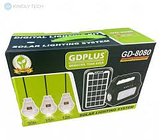 Система автономного освітлення та заряджання GDPlus GD-8080 4000 мА/год із сонячною панеллю/ліхтарем/лампою, фото 6