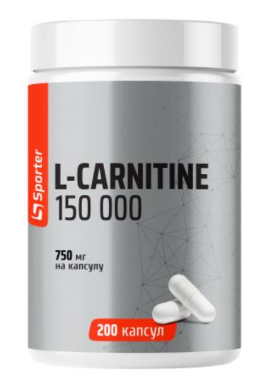Карнітин SPORTER L - CARNITINE 150 000 200 капсул, фото 1