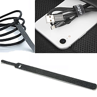 Хомут-липучка для проводів Essager, органайзер для кабелів, в чорному кольорі (1 шт)