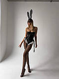 Жіночий костюм для рольових ігор 18+ (боді та обруч-вушка) «Glamour Rabbit», фото 4