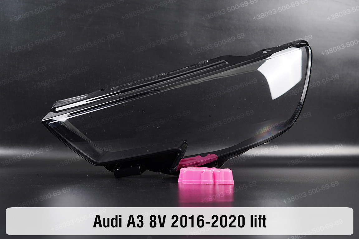 Скло фари Audi A3 8V (2016-2020) рест ліве