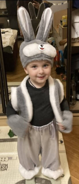 Новорічний костюм Зайчика Сірого для хлопчиків 3,4,5,6 років Дитячий костюм Зайчик Сіренький 353 - фото покупців 1