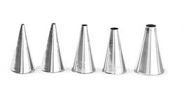 Насадки для кондитерських мішків, форма проста, комплект 5 шт