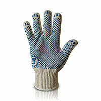 Рукавички робочі х/б біла з пвх покриттям "Корона" полегшена 8510