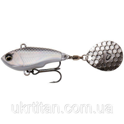 Оригінал! Блешня Savage Gear Fat Tail Spin 65mm 16.0g White Silver (1854.11.70) - Вища Якість!