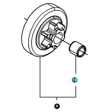 Барабан зчеплення у к-ті 0.325 mini 7T бензопили Husqvarna T525, фото 1