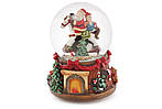 Декоративна водяна куля Санта на коні із заводним механізмом та музикою 15.5 см BonaDi