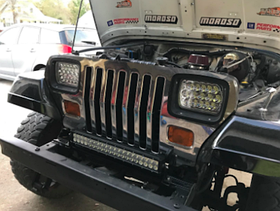 Передні LED діодні фари фара Jeep Cherokee Wrangler 1984-2001 Нові