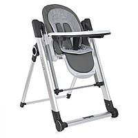 Стульчик-качели для годування ME 1102 сірий для дітей від народження до 24 місяців з музикою та Bluetooth BZN