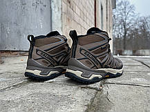 Чоловічі зимові кросівки з хутром Salomon X Ultra Pioneer Mid Gore-tex Brown коричневі водонепроникні, фото 6