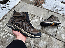 Чоловічі зимові кросівки з хутром Salomon X Ultra Pioneer Mid Gore-tex Brown коричневі водонепроникні, фото 4
