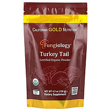 Траметес California GOLD Nutrition, Fungiology "Turkey Tail" трутовик різнокольоровий у порошку (120 г)