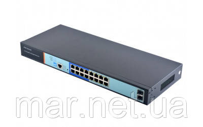 Керований POE комутатор FoxGate S6016G-S2-W POE (250W)