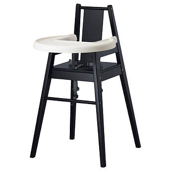 Стілець для годування IKEA BLÅMES Чорно-білий 501.650.79
