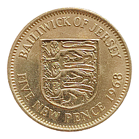 Джерсі 5 нових пенсів, 1968