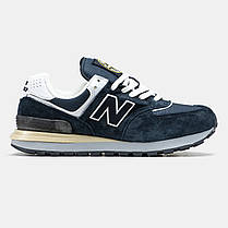 Зимові Чоловічі Кросівки New Balance 574 x Stone Island Blue / Нью Беланс 574 Стоун Айленд Сині (Хутро), фото 3