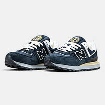 Зимові Чоловічі Кросівки New Balance 574 x Stone Island Blue / Нью Беланс 574 Стоун Айленд Сині (Хутро), фото 5
