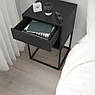 Тумба нічна IKEA VIKHAMMER 40x39 см Чорна 203.889.72, фото 7