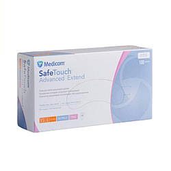 Рукавички нітрілові (рожеві) SafeTouch Extend Pink MEDICOM 3,8 г 100шт XS