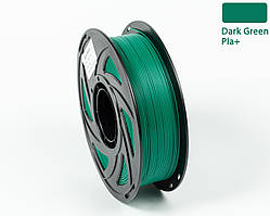 Пластик UA3D PLA+ DARK GREEN, 1.75мм, 1кг, 330м, 190-220°C, Темно-Зелений філамент для 3Д-друку