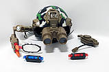Дитячий військовий шолом із ліхтариком і мікрофоном, військовий набір, фото 4
