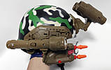 Дитячий військовий шолом із ліхтариком і мікрофоном, військовий набір, фото 6