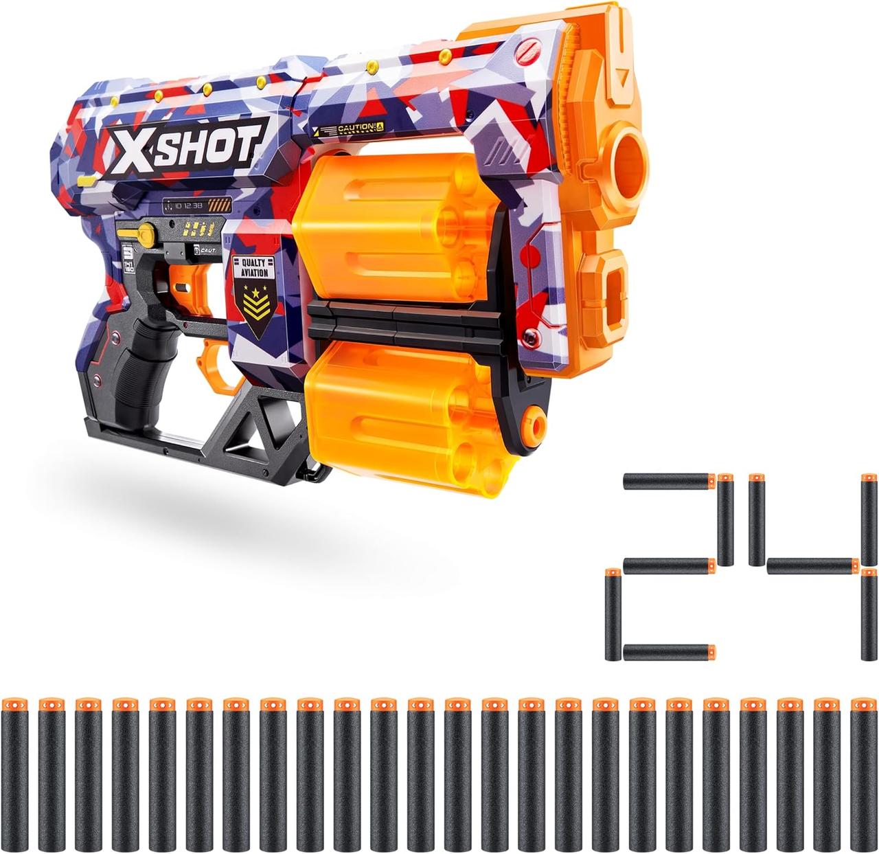 Швидкострільний бластер X-Shot Skins Dread Blaster with 24 Darts - Malice Skin by ZURU 193052061973, фото 1