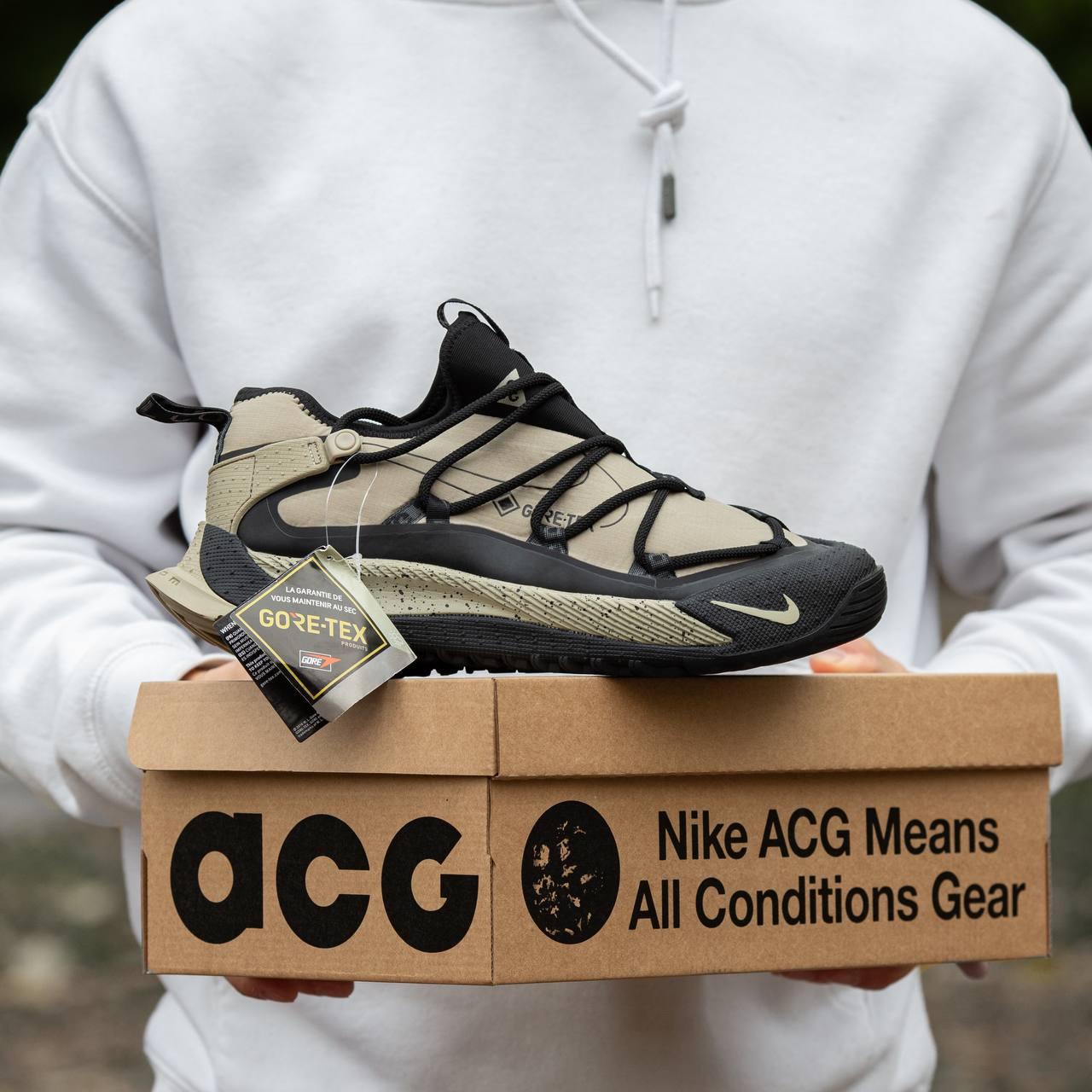 Чоловічі спортивні кросівки Nike ACG Air Terra Antarktik Low Black Beige (чорно-бежеві) стильні 1870 Найк vkross