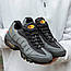 Чоловічі кросівки Nike AIR MAX 95 Black Grey Orange (чорно-сірі з жовтогарячим) модні 1952 Найк vkross, фото 3