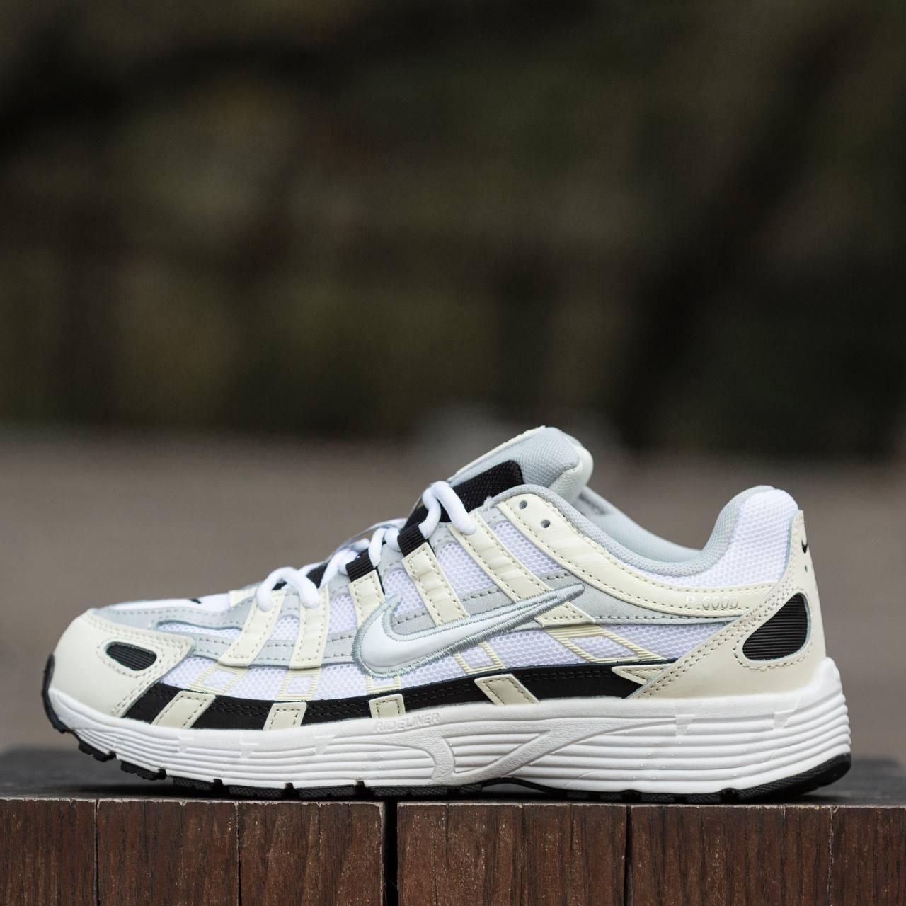 Чоловічі спортивні кросівки Nike P-6000 White Milk (білі) модні повсякденні кроси 1931 Найк vkross
