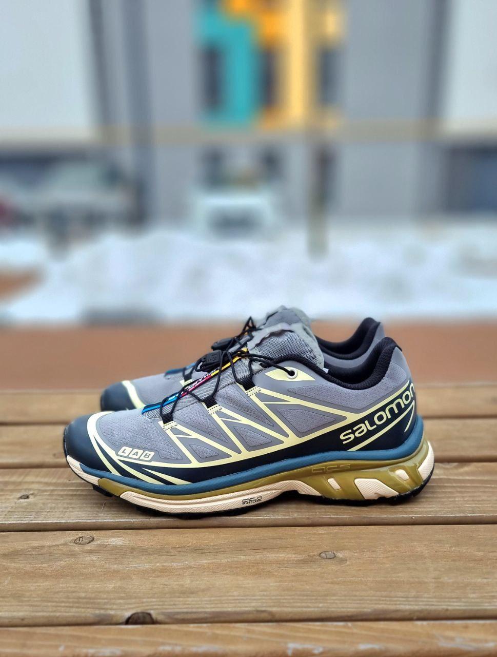 Чоловічі спортивні кросівки Salomon XT-6 Adv Grey Blue (сірі із синім) повсякденні кроси 01241 Саломон vkross