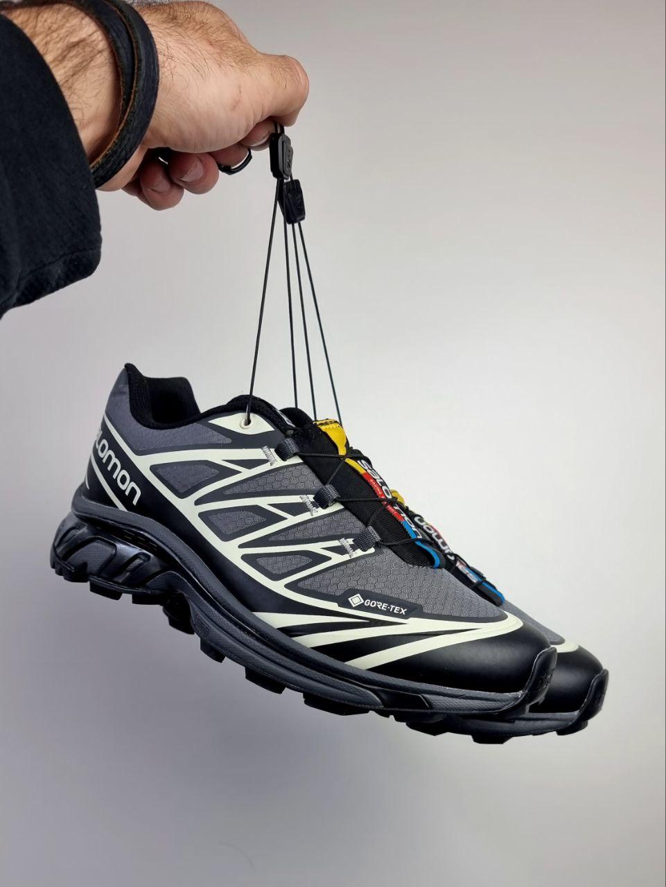 Чоловічі спортивні кросівки Salomon XT-6 Gore-tex (сірі) повсякденні кроси 01375 Саломон vkross