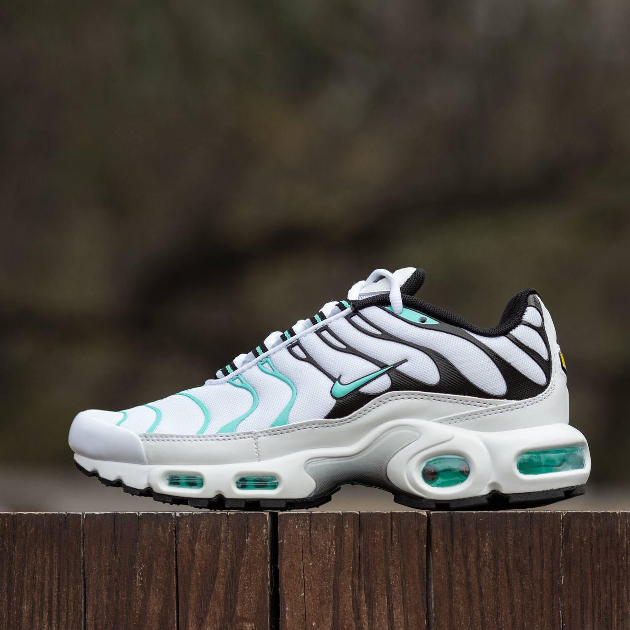 Чоловічі кросівки Nike Air Max TN White/Mint (білі із зеленим) стильні кросівки 1944 Найк vkross