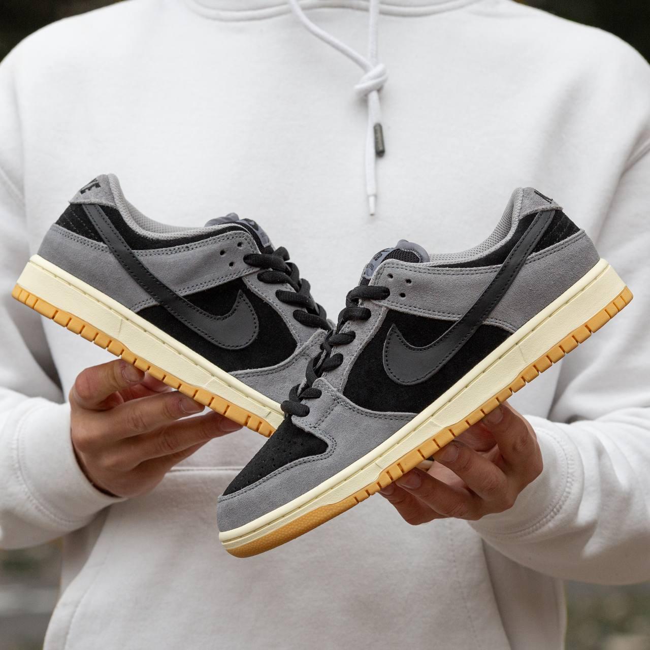 Чоловічі спортивні кросівки Nike Dunk low Black Grey Brown (сіро-чорні) повсякденні 1912 Найк vkross