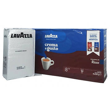 Кава Lavazza мелена Crema e Gusto Ricco silver 250 g