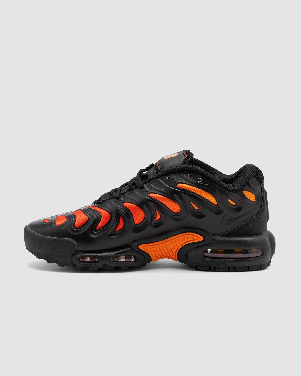 Чоловічі кросівки Nike Air Max Plus Drift Black Orange (чорні з жовтогарячим) стильні 01109 Найк vkross